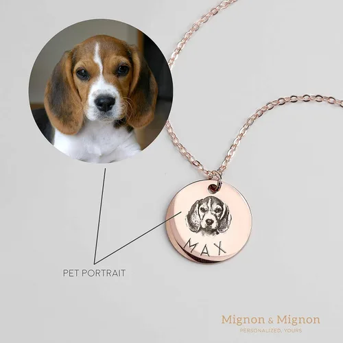 Miniatura 6 de Collar MignonandMignon LCN-AP personalizable, joyería con diseño de gato y perro, portaretratos, regalo único.