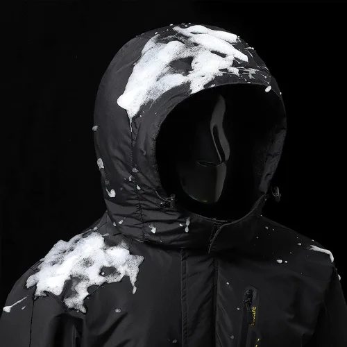 Miniatura 9 de Chaqueta de esquí impermeable de montaña para hombre, rompevientos de invierno, cálida, con capucha, para snowboard