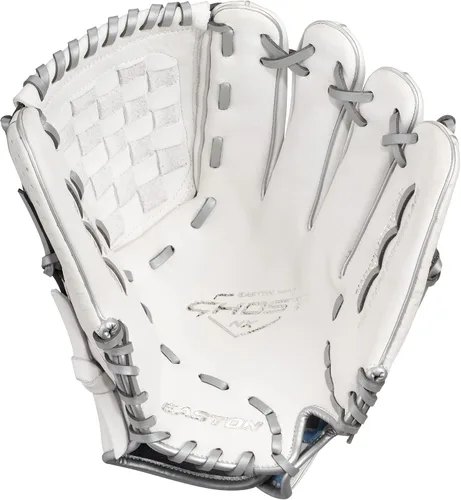 Miniatura 3 de Easton Guantes de sóftbol Ghost NX Fastpitch Tamaños 11.75 a 13 pulgadas Múltiples estilos Tela de cesta Blanco / Azul eléctrico