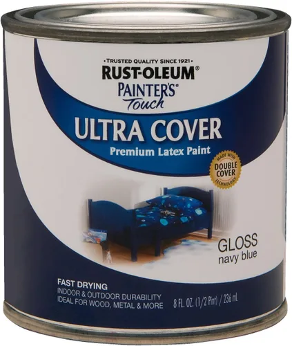 Miniatura 61 de Rust-Oleum Brush On Paint 224430T Painter's Touch - Pintura de látex, cuarto de galón, imprimación blanca plana acrílica, 32 onzas líquidas