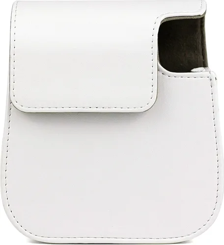 Miniatura 4 de Epicgadget Funda para cámara instantánea Fujifilm Instax Mini 11, funda de PU con correa extraíble para cámara Fujifilm Instax Mini 11 (blanco)