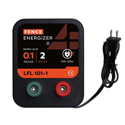 Electric Fence Charger, 2 Mile 8 Acres Electric Fence Energizer, 0.1 Joule Ac Powered Output Voltage 5100v, for Preventing Wild Animals Intruding