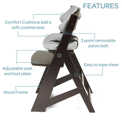 Miniatura 2 de Keekaroo Silla Infantil con Cojines Confort en Espresso y Aqua, 0055224KR-0001