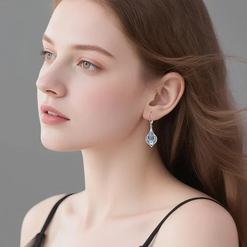 Miniatura 39 de Aretes colgantes de filigrana de plata de ley 925, margarita, loto, flor de rosa, piedra lunar, lágrima para mujer, nudo celta infinito, margarita