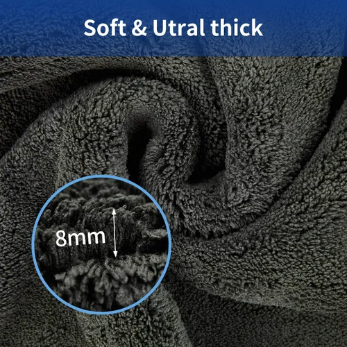 BMLEI Paños de limpieza de coche de microfibra, toallas de microfibra ultra gruesas de 1200 GSM para automóviles, toalla de secado suave para