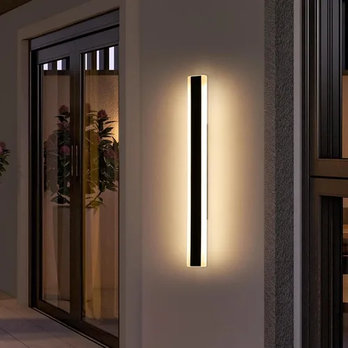 Miniatura 16 de Luces de Pared Modernas para Exterior de Casa, Apliques de Pared al Aire Libre de 23.6 Pulgadas, 3 Luces Color 3000K/4500K/6000K, Resistente al Agua