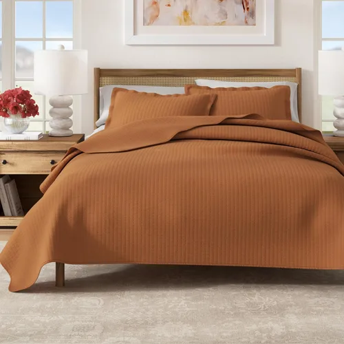 Miniatura 28 de Great Bay Home Full/Queen Quilt Set - 3-Piece Seersucker Box-Stitched Bedding Set - Soft, Lightweight, All-Season Bedspread (White)