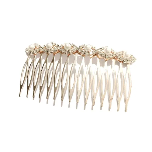 Miniatura 15 de Los accesorios de pelo nupcial de moda más populares Rhinestone perla aleación peine de pelo de la boda horquilla nupcial cristal horquillas