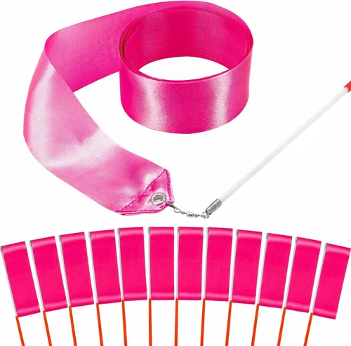 Miniatura 29 de 12 cintas de baile rosa claro, recuerdos de fiesta rosa, bailarina para niños, niñas, gimnasia, princesa, ballet, decoración de fiesta de cumpleaños
