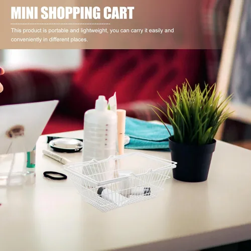 Miniatura 4 de NUOBESTY Cesta de compras portátil de mano con asa para cosméticos de comestibles y organización del hogar, solución de almacenamiento ligera