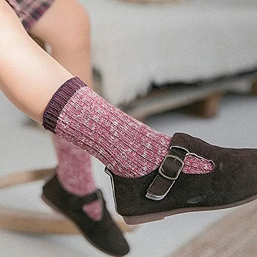 Miniatura 4 de Calcetines para bebés y niñas 3 pares de calcetines de algodón de punto grueso y sin costuras gruesos cálidos sin costuras para niños calcetines