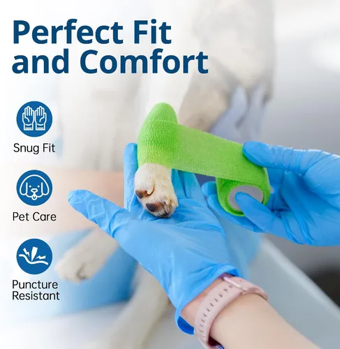 Miniatura 3 de SwiftGrip Disposable Nitrile Exam Gloves, Blue, Latex Free, Medical Gloves for Cleaning, Food-Safe, Powder Free, Non-Sterile
