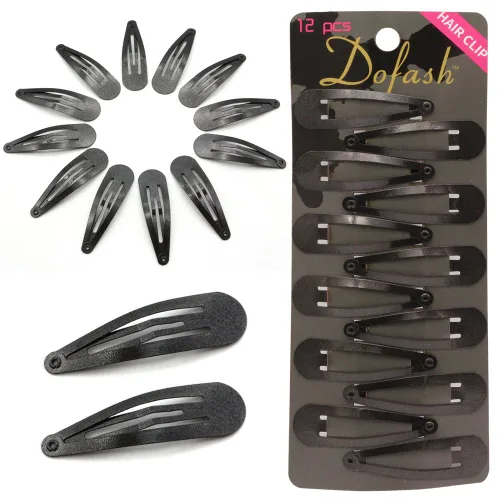 Miniatura 18 de Dofash Pinzas para el cabello a presión de metal, 2.0 in, accesorios básicos para el cabello, pinzas para el cabello de estrella, 12 piezas