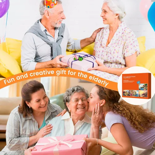 Miniatura 7 de Paquete de 4 rompecabezas de 24 piezas grandes, productos y actividades para personas mayores con demencia, Alzheimer, juego cognitivo de Alzheimer