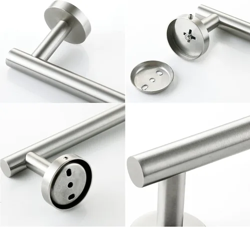 Miniatura 6 de Nolimas Toallero de mano de acero inoxidable SUS 304 de 9 pulgadas para baño, soporte redondo montado en la pared para cocina, baño, sala de estar e
