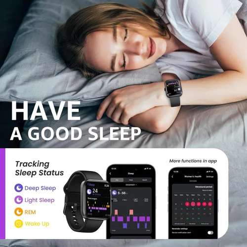Miniatura 5 de TOZO Reloj inteligente S3 para hombres y mujeres, pantalla táctil HD de 1.83 pulgadas, llamadas Bluetooth, seguimiento de sueño y actividad, IP68