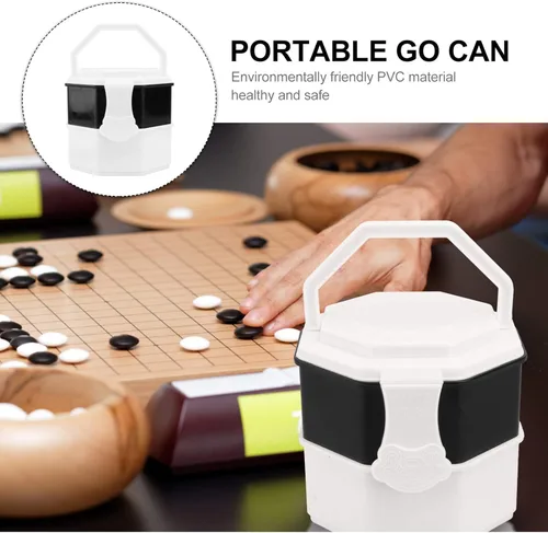 Miniatura 8 de TOYANDONA Go Game Bowl con cerradura y asa, soporte para piezas de ajedrez, piedras de juego, contenedor de almacenamiento de ajedrez