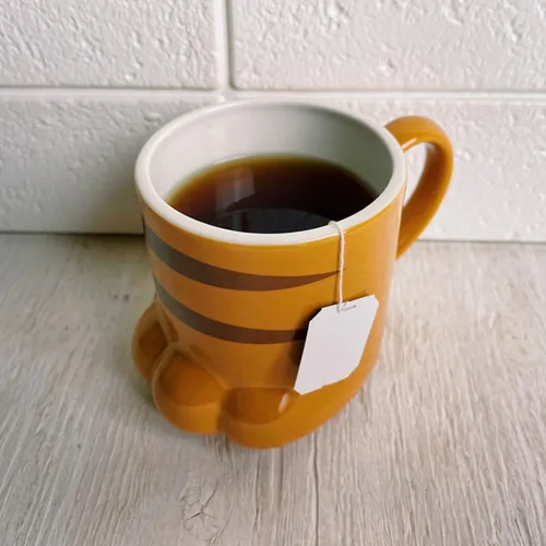 Miniatura 7 de Taza de porcelana Tiger Cat Paw de 9 onzas