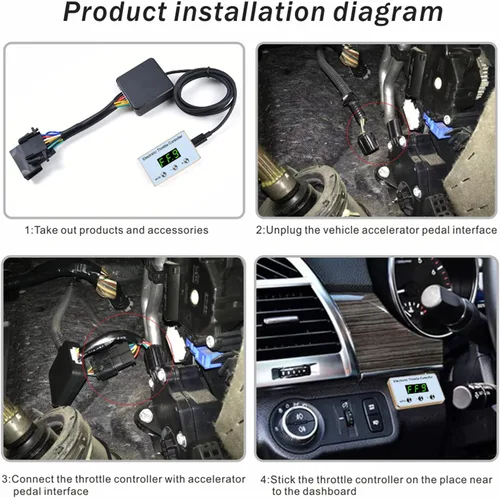 Miniatura 6 de Regulador de respuesta del acelerador electrónico 9 modos inteligente de carreras electrónico para Almera Navara D40 NP300 Pathfinder Electrónico