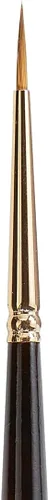 KINGART Premium Finesse 8020-0 Ultra Round Series - Cepillo para artista, pelo sintético Kolinsky Sable, mango corto, acuarela y pinturas al óleo,