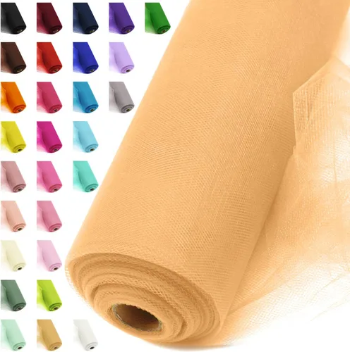 Miniatura 16 de Rollos de tela de tul, 54 pulgadas por 10 yardas (30 pies), cinta de tul para decoración de fiestas de boda, rollo de tela transparente en bobina