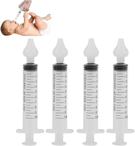 Aspirador nasal para bebés, 1 paquete, 4 piezas, aspirador nasal de silicona seguro y reutilizable para recién nacidos, eliminación de moco infantil