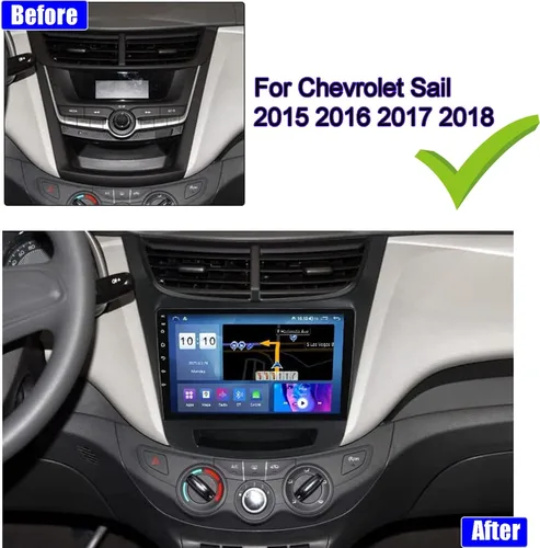 Miniatura 2 de Android 11 Doble DIN 9 '' pantalla táctil estéreo para coche Chevrolet Sail 2015-2018 Unidad principal reproductor multimedia soporte DSP, AM, FM