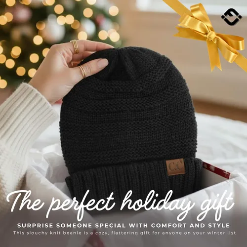 Miniatura 85 de Funky Junque Gorro de moda de punto trenzado de talla extragrande, grueso, abrigado, suave y holgado