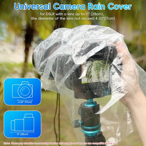 Miniatura 2 de Paquete de 2 fundas protectoras de lluvia para cámara Sony A7RVI A7R V A7 IV A7S III II A6700 A6600 A6500 A6400 A6300 A6100 A6000 A7C Nikon Z8 Z5