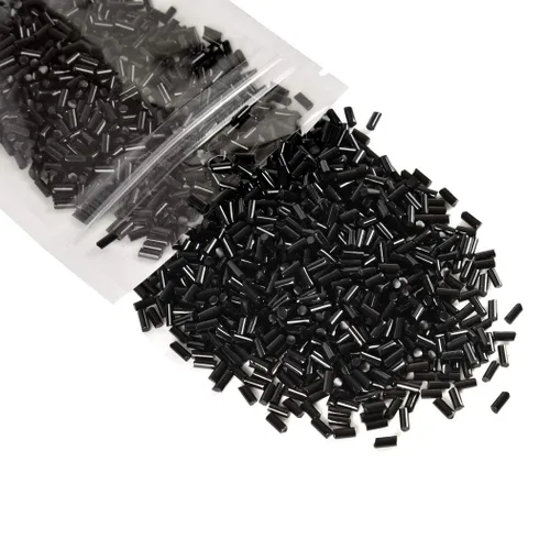 Miniatura 3 de 1.76 oz Italiano Fusión Queratina Pegamento Pellets Gránulos Gránulos Perlas para Uñas/I Tip Extensiones de Cabello - Negro