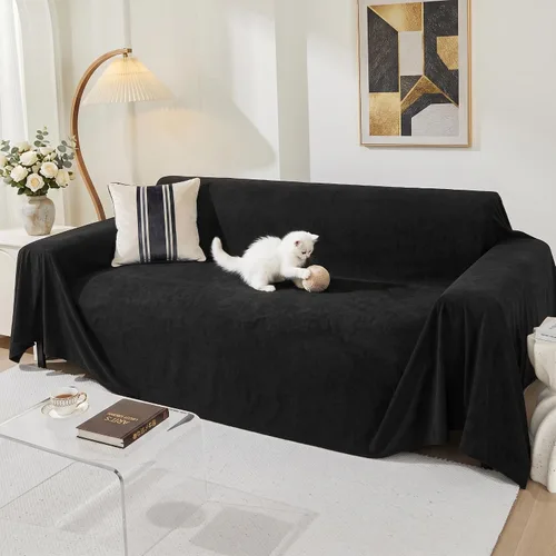 Miniatura 8 de MEETSKY Funda para silla reclinable, a prueba de arañazos, para gatos, fundas de sofá de gran tamaño, lavable para sofá individual, funda suave