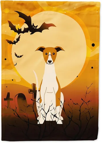 Miniatura 18 de Caroline's Treasures BB4307GF - Bandera de Halloween Airedale para jardín, bandera decorativa para patio exterior, obras de arte de patio, macizos