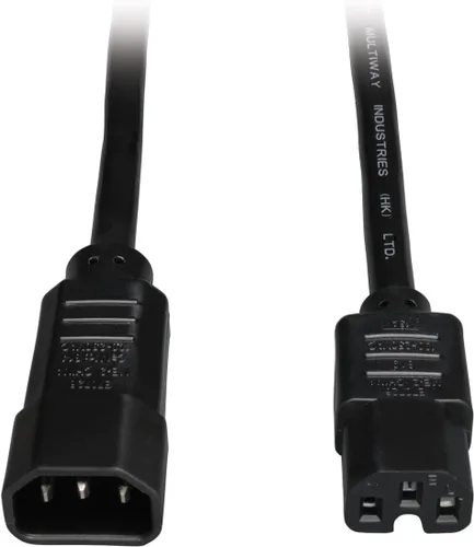 Miniatura 11 de Tripp Lite Cable de extensión de alimentación resistente de 6 pies, C14 a C15, 15A, 14 AWG, rojo (P018-006-ARD)
