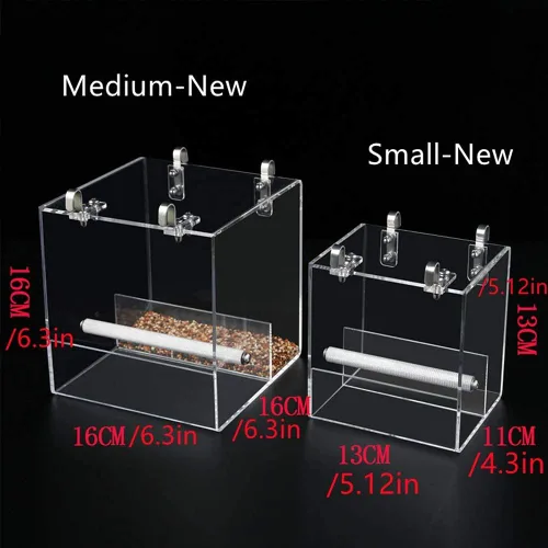 Miniatura 6 de Comedero automático para pájaros sin ensuciar, jaula para mascotas, contenedor de comida para semillas para periquito, canario, cacatúa, loro