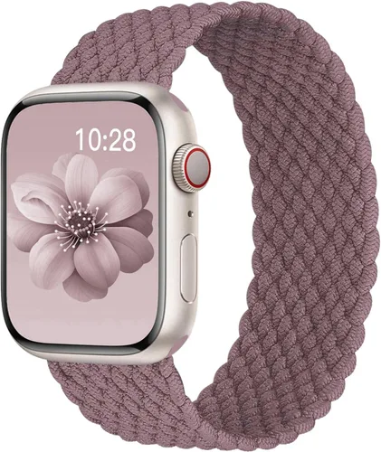 Miniatura 9 de Correa trenzada Solo Loop para Apple Watch de 40 mm, 42 mm, 41 mm, 38 mm, 44 mm, 46 mm, 45 mm Ultra/3 2 49 mm para hombres/mujeres, correa de nylon