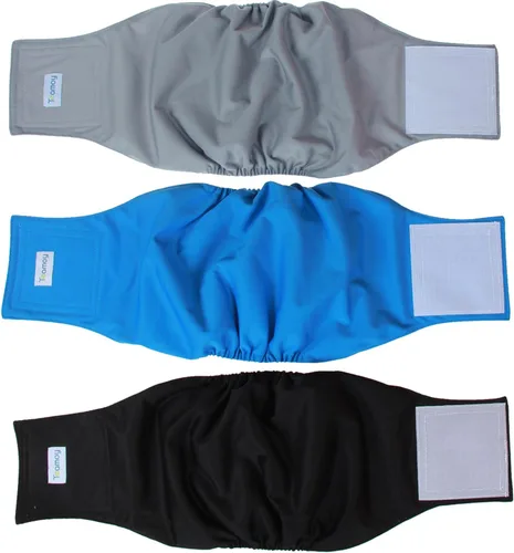 Miniatura 20 de Teamoy Pañales reutilizables para perros machos, bandas lavables para el vientre para cachorros, paquete de 3