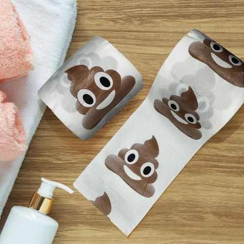 Miniatura 5 de Poop - Decoraciones de feliz cumpleaños para mujeres, hombres, ella, él, 3 capas, 150 hojas, rollo de papel higiénico novedoso, papel higiénico