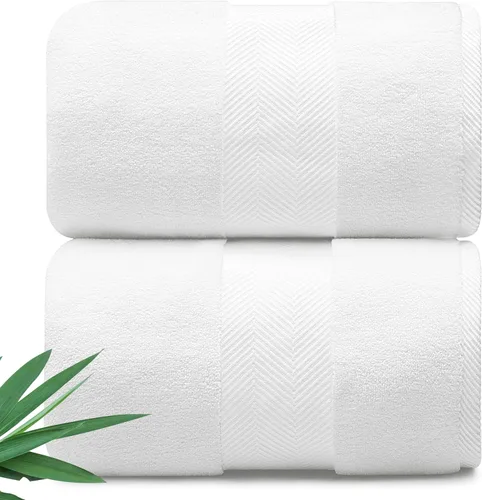 Alusa Home - Toallas de baño ultra suaves y afelpadas de viscosa de bambú - 700 g/m² Paquete de 2 - Extra grande 70x35 pulgadas - Super absorbente y