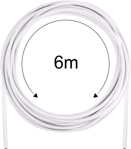 Miniatura 2 de Shappy Alambre de cortina con ganchos autoadhesivos, 19.7 ft, 20 pies, 8 pares de ganchos y ojos para barra de cortina de red