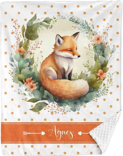 Miniatura 39 de Mantas de bebé personalizadas para niños, manta de felpa suave de doble capa con respaldo de puntos, manta personalizada de oso minky, manta de bebé