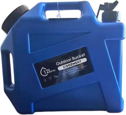 Miniatura 16 de COOZMENT Contenedores de agua de 3.2 galones/5 galones con grifo, jarra de agua sin BPA, tanque de agua verde militar, contenedores