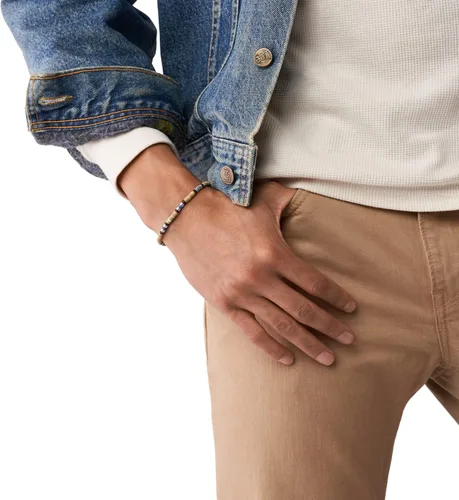Miniatura 3 de Fossil - Brazalete de acero inoxidable y cuentas, para hombre