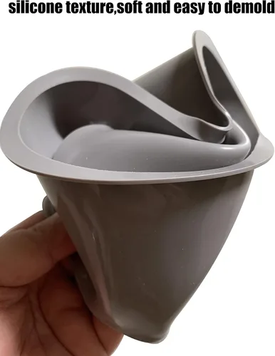 Miniatura 3 de Molde de Silicona para Macetas de Suculentas de Forma Ovalada Más Grande, Forma Ovalada 17.8 x 8.4 cm (L x A), Modelo de Silicona para Macetas