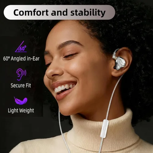 Miniatura 6 de KZ ZS10 Pro Monitores Intrauditivos con Cable, 1DD 4BA Metal iem, Auriculares para Juegos de Alta Fidelidad con Cable de 2 Pines Sin Enredos