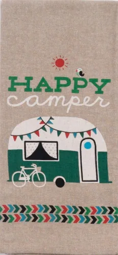 Miniatura 2 de Kay Dee Designs Camping Adventures Chambray juego de toalla - 1 Happy Camper y 1 I Heart Camping