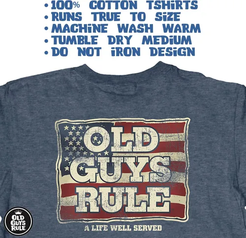 Miniatura 3 de OLD GUYS RULE Camiseta gráfica para hombre, A Life Well Served - Día de los Caídos, Día de los Veteranos - Camiseta patriótica para militares
