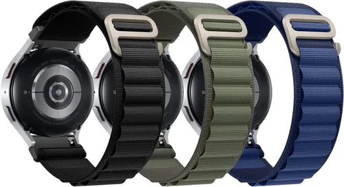 Correa de nylon compatible con Samsung Galaxy Watch 7/FE/6/5 Pro 4 3/Watch 4 6 Classic/Active/Gear S2 S3 Frontier, correa de bucle deportivo de 20