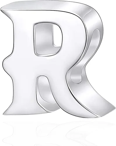 26 dijes de letras, cuentas de plata de ley 925 pulida con inicial del alfabeto A-Z, se adapta a pulseras con nombre europeo, regalo para madre,