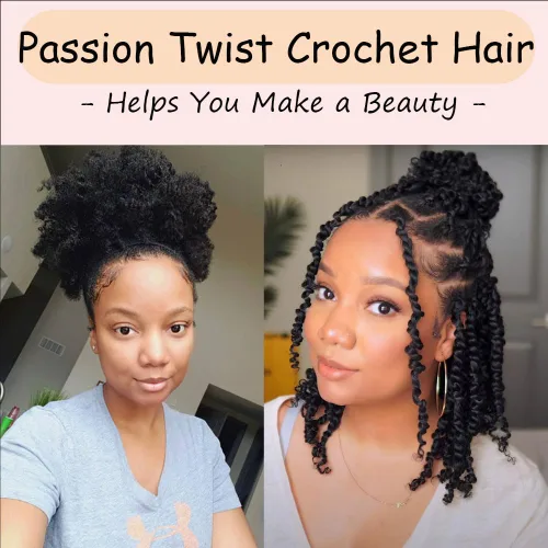 Miniatura 5 de 8 paquetes de extensiones de cabello sintético pretrenzado y prerrizado de ganchillo de 14 pulgadas, con rizos de pasión, para mujeres negras