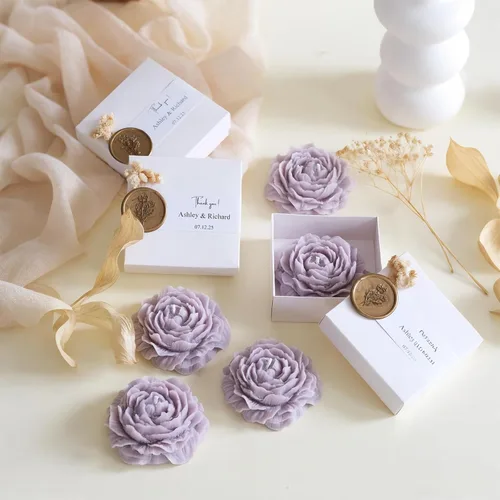 Miniatura 4 de Molde de vela de peonía de 3 cavidades, molde de silicona para fondant de peonía para resina epoxi floral, cera, jabón, arcilla, yeso, velas